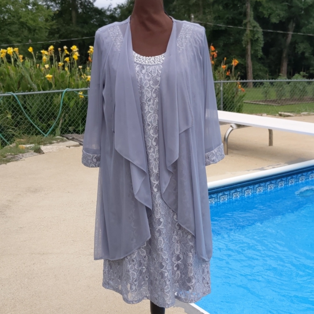 R&M Richards Silver Formal Mother of the Bride or